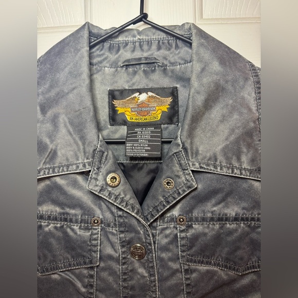 Harley Davidson Motorcycle Riding Jacket Women's Size Small Black Nylon - Picture 3 of 8